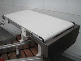 Motorised Belt Feeder Conveyor with Stainless Steel Guards - 1.2m long - picture1' - Click to enlarge