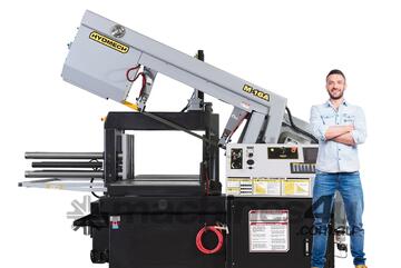 CUTS WIDE VARIETY OF MATERIALS - HYDMECH M-16A Automatic Scissor Style Bandsaw - USA Made