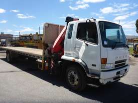 2007 Mitsubishi Fuso Fighter FM 600 4x2 Flat Bed Truck with Fassi F80A.22 Hiab Crane - picture0' - Click to enlarge