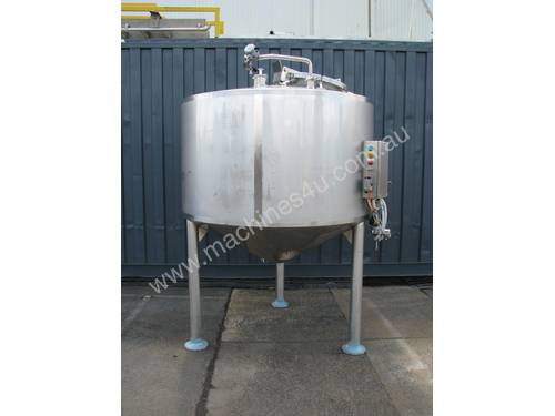 Austenitic Stainless Steel Jacketed Aseptic Vacuum Cooking Tank - 1500L