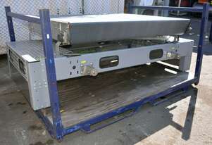 Stainless steel plastic link belt motorised (no motor) conveyor 1860w x 1500l