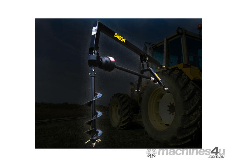 caption Digga Rear Mounted Post Hole Digger - Australian Made Quality
