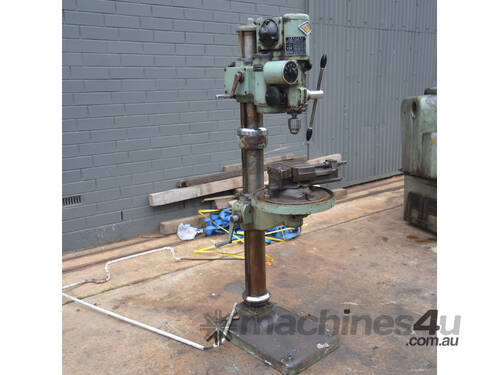 Geared Gear Head Pedestal Drill Press 2 speed motor with heavy duty milling vice