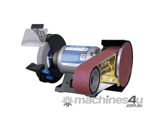 MULTITOOL BENCH GRINDER WITH LINISHING ARM -  600W 200MM BENCH GRINDER WITH 50MM BELT GRINDER