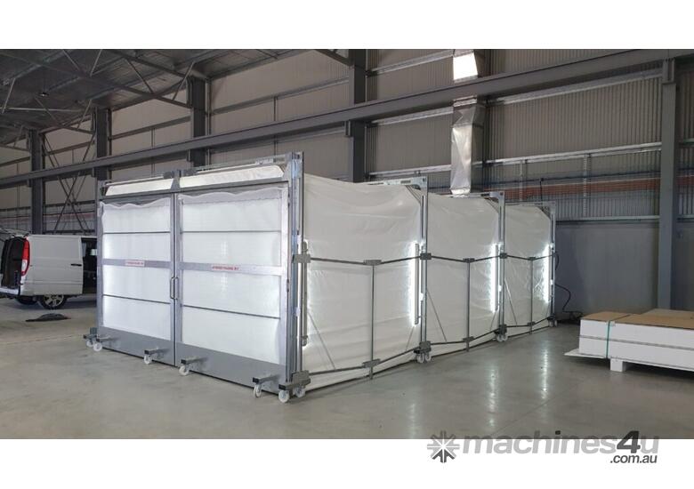 caption Spray Booth with Portable, Retractable Technology!