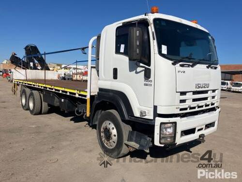 2009 Isuzu FXZ1500 Tray Top W/ Hiab Crane