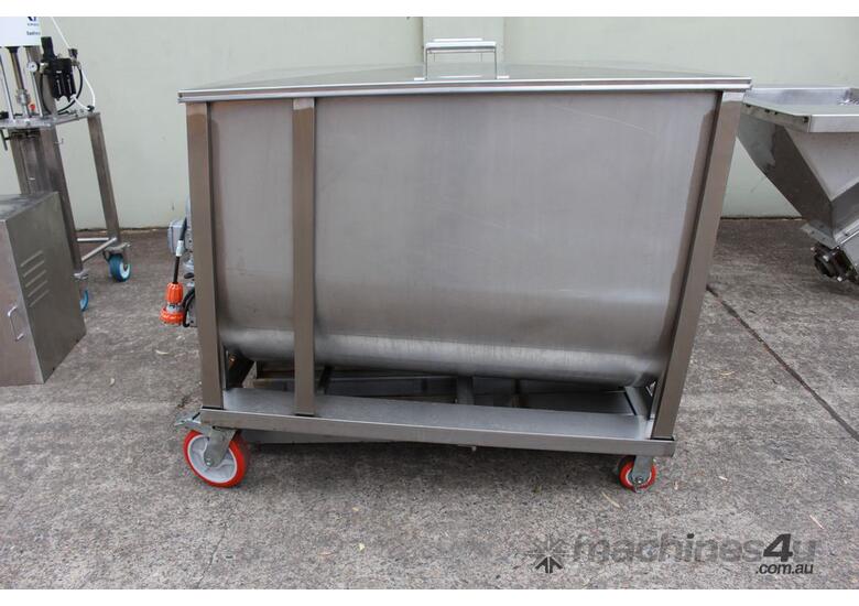 Stainless Steel Mobile Feed Hopper.