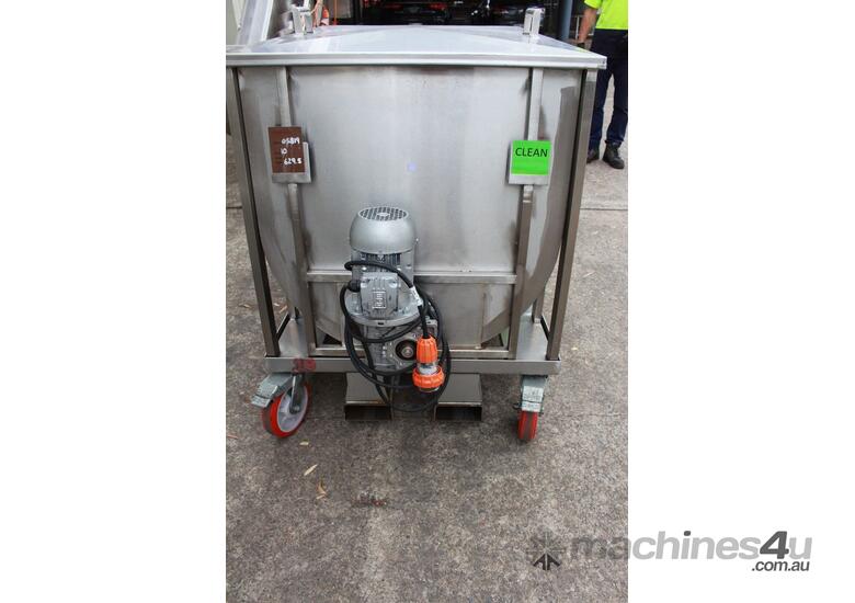Stainless Steel Mobile Feed Hopper.