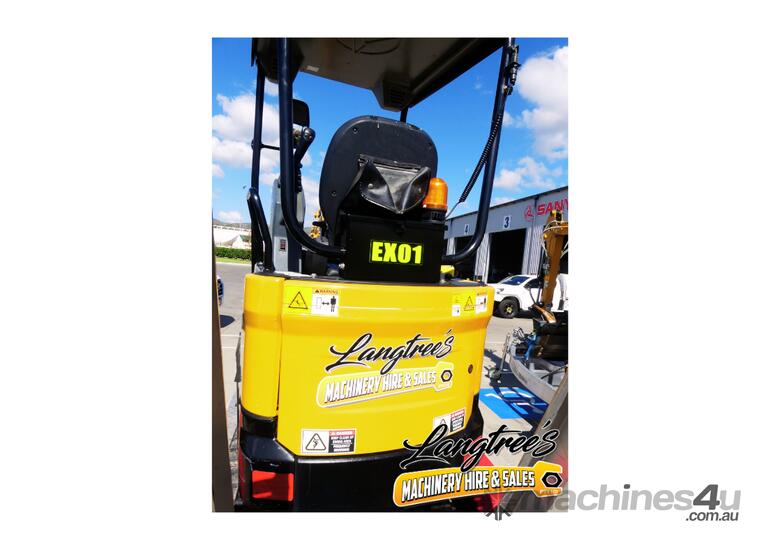 caption SANY SY16C Mini Excavator & Trailer Package with Auger Drive – Ideal for Tight Spaces & Transport - Hire