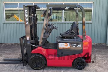 NICHIYU FB25-75 2.5T Electric Forklift | 4.7m Lift Height | Side Shift