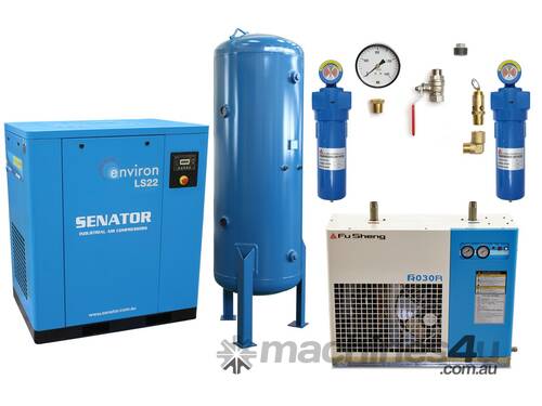 caption CVA Compressors - Senator LS22 Professional Package - 22kw Screw Air Compressor