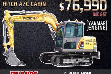 Trident 8T Excavator with Hydraulic Quick Hitch