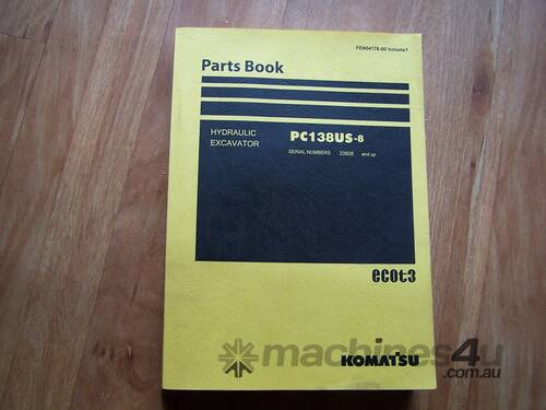KOMATSU Excavator Parts Manual Book