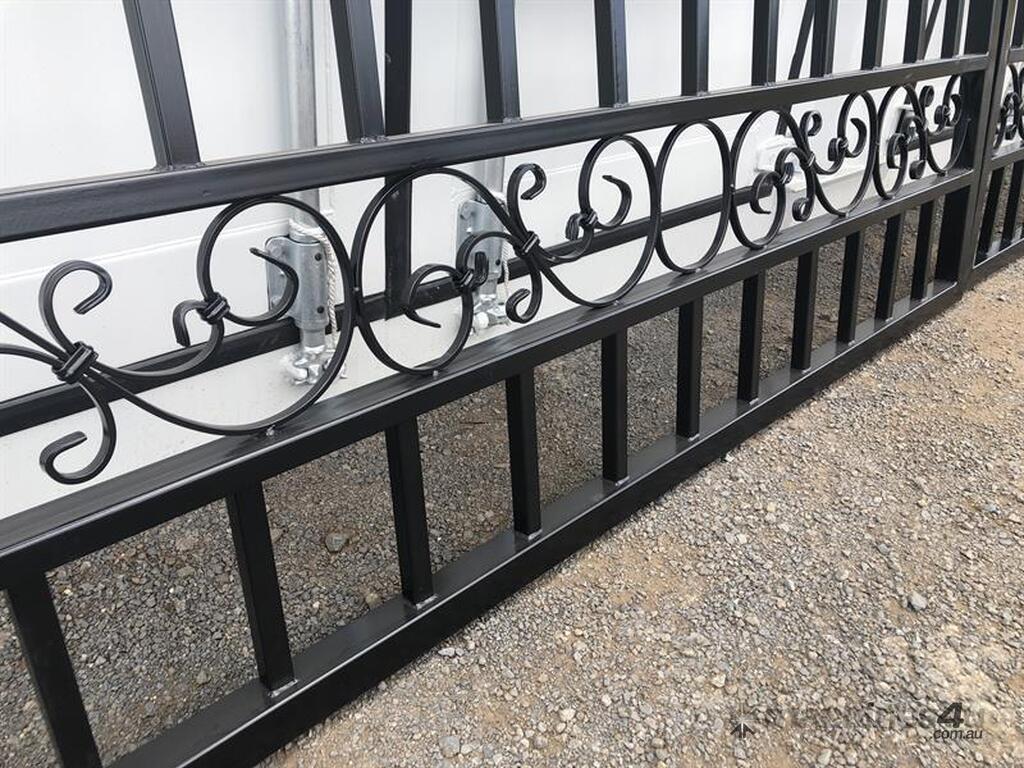 Used SMALL WROUGHT IRON 7ft Wrought Iron Style Gates With Wildlife ...