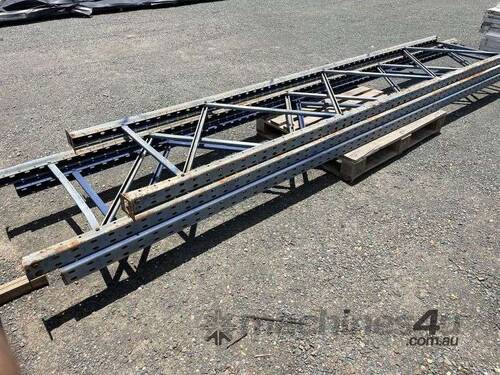 3x Pallet Racking Uprights - longest 4.9m