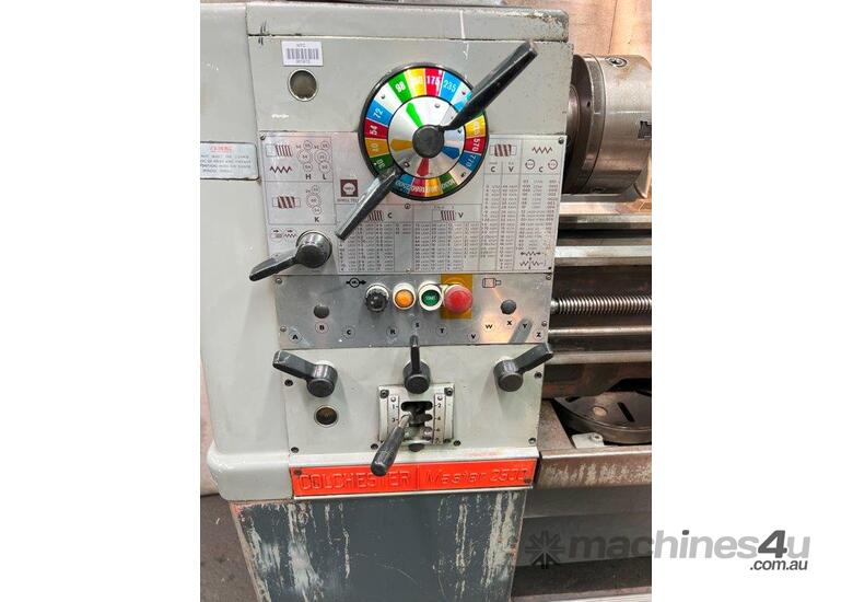 caption Colchester Master 2500 centre lathe with DRO and accessories