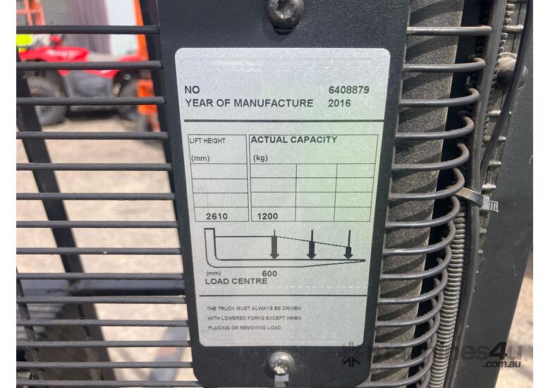 caption 2016 BT SWE 120S Electric Pedestrian Forklift