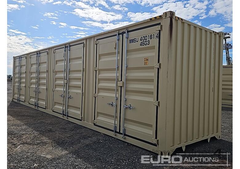 caption Unused 40' High Cube Multi 4 Door Container