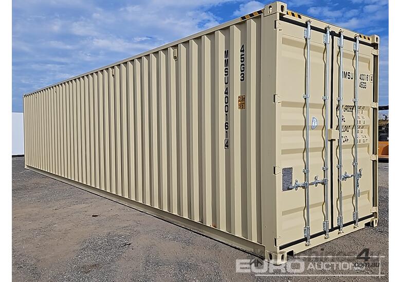 caption Unused 40' High Cube Multi 4 Door Container