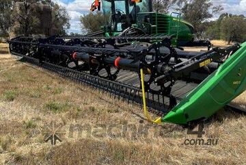 2019 John Deere W170 Windrower With 2023 John Deere 1440D Front
