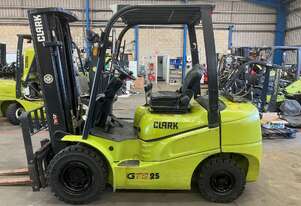 Clark GTS25L # 2.5 Tonne LPG Forklift # 2500kg Load Capacity # 4800mm Lift Height