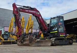 2022 YANMAR SV100-2 10T EXCAVATOR (E381) WITH RUBBER TRACKS, HITCH, BUCKETS, CIVIL SPEC AND 1450 HRS