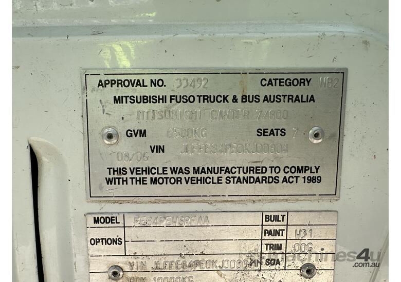 2006 Mitsubishi Fuso Canter 7/800 Crew Cab Tray Truck