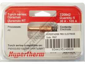 Hypertherm 30-105A Electrode 220842 Suits Powermax 45XP/65/85/105 (Pack of 5) - picture1' - Click to enlarge