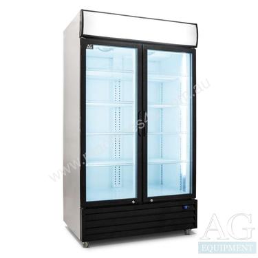 Double Door Upright Display Fridge - Glass Door