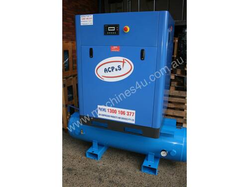 German Rotary Screw - 15hp / 11kW Rotary Screw Air Compressor with Air Receiver Tank