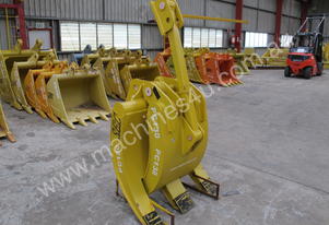 SEC 12 Ton Mechanical Grapple for Komatsu PC120/PC135 - Includes Pin