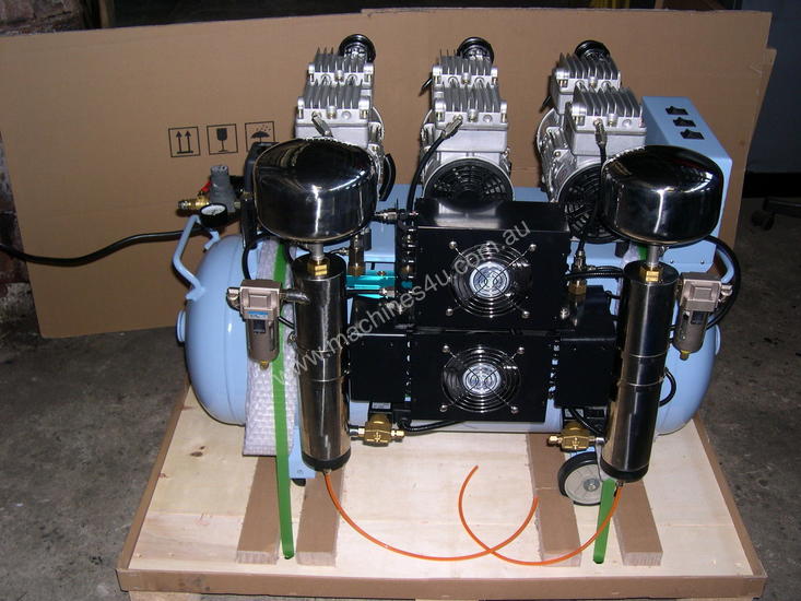 caption With after cooler and dryer Silent 3 HP 456 l./min