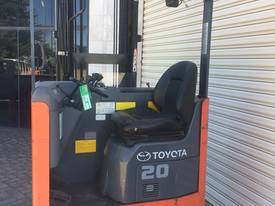   Toyota Sit down Reach Forklift   - Orange - picture0' - Click to enlarge