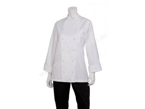 Chef Works ECLA-WHT Elyse Premium Cotton Chef Jacket White