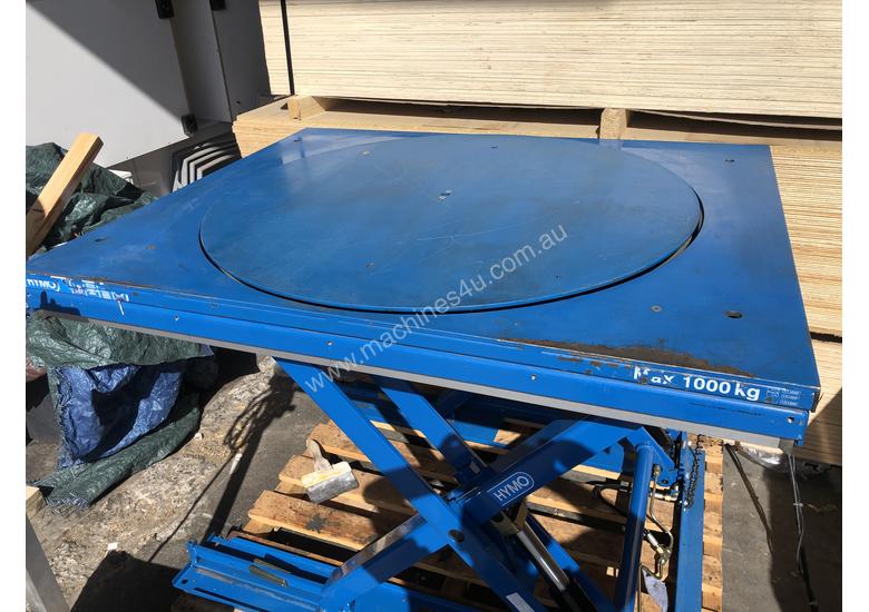 Used Optima Hymo Optima 1000kg rotating lift Hydraulic Scissor Lift