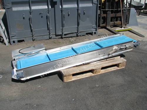 Stainless Steel Motorised Belt Conveyor - 2.35m long