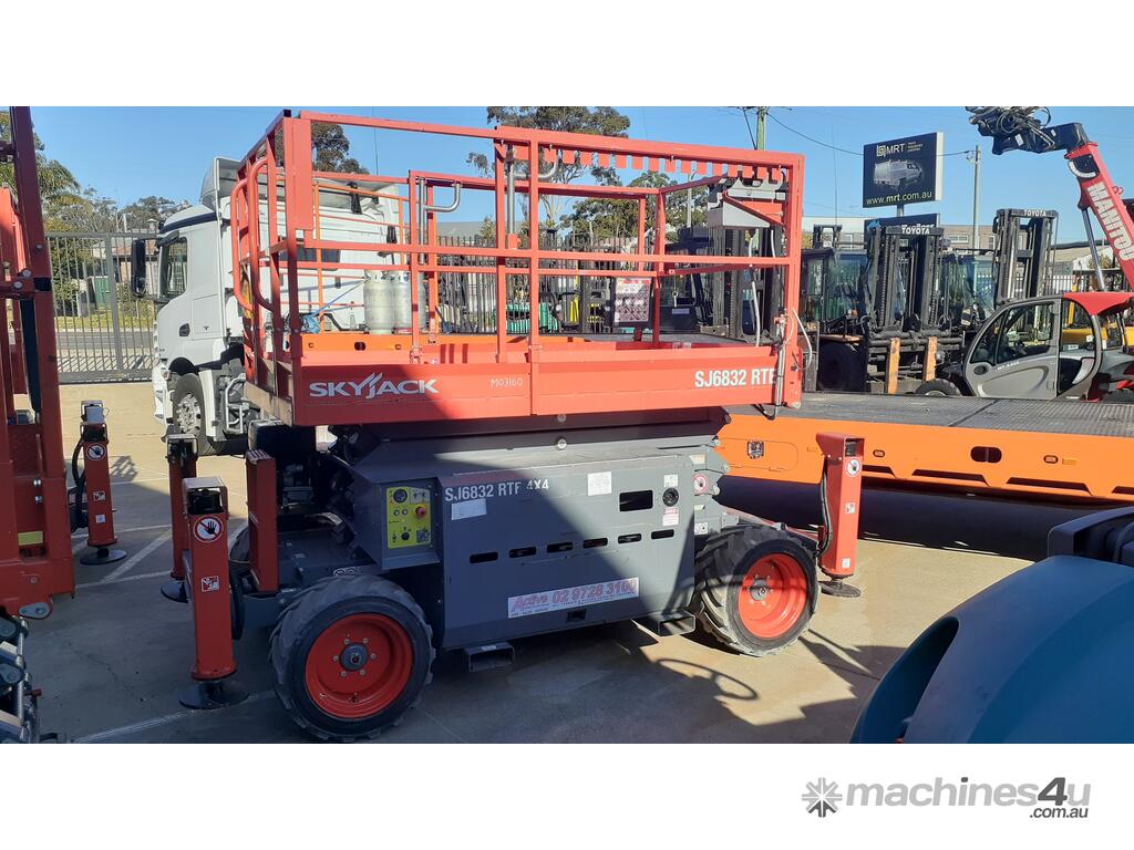Used 2016 skyjack All Terrain Electric Scissor Lift inbuilt petrol