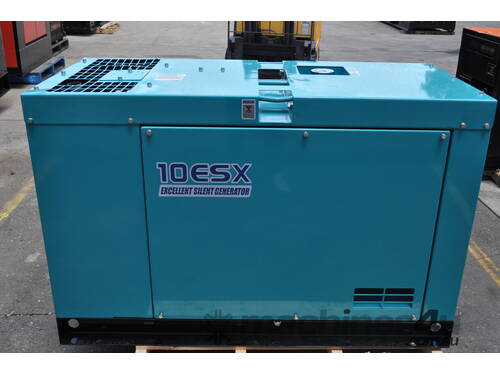 caption 10 KVA (NEW) Kubota Denyo 1500 RPM Silenced Single Phase Prime Power Generator Set , Demonstrator ma