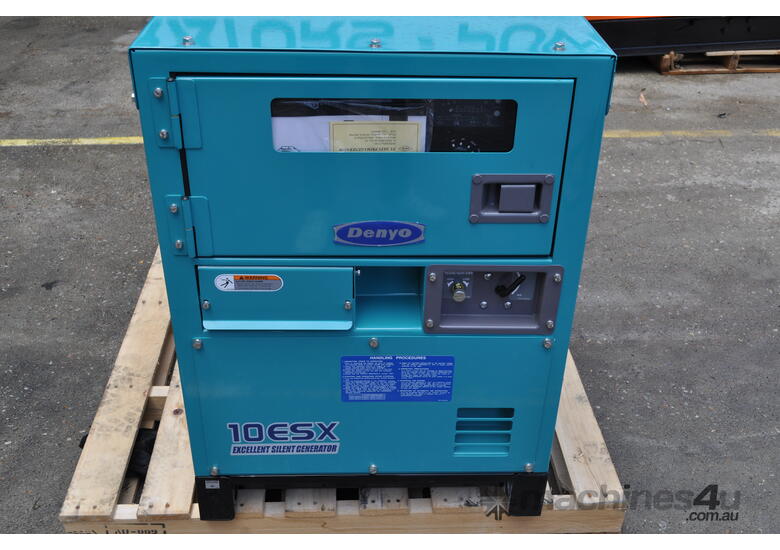 caption 10 KVA (NEW) Kubota Denyo 1500 RPM Silenced Single Phase Prime Power Generator Set , Demonstrator ma