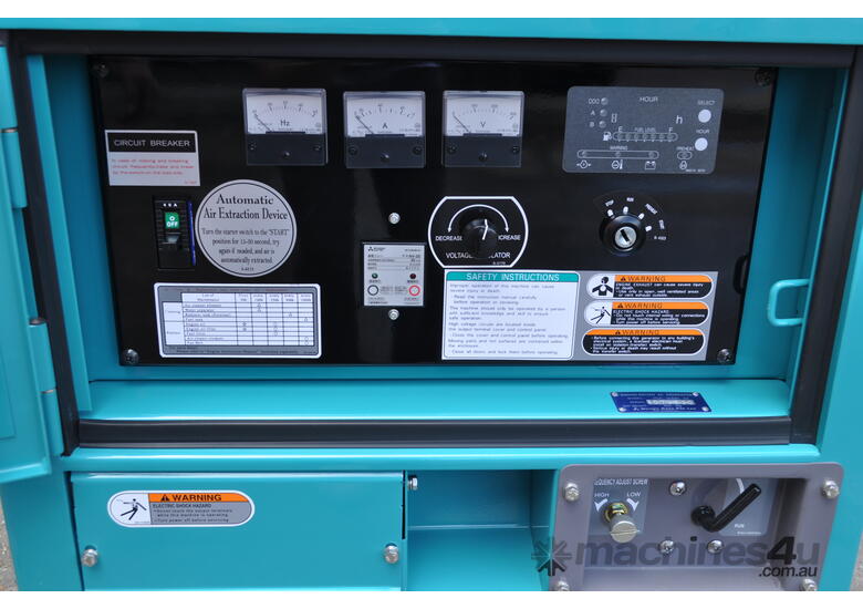 caption 10 KVA (NEW) Kubota Denyo 1500 RPM Silenced Single Phase Prime Power Generator Set , Demonstrator ma