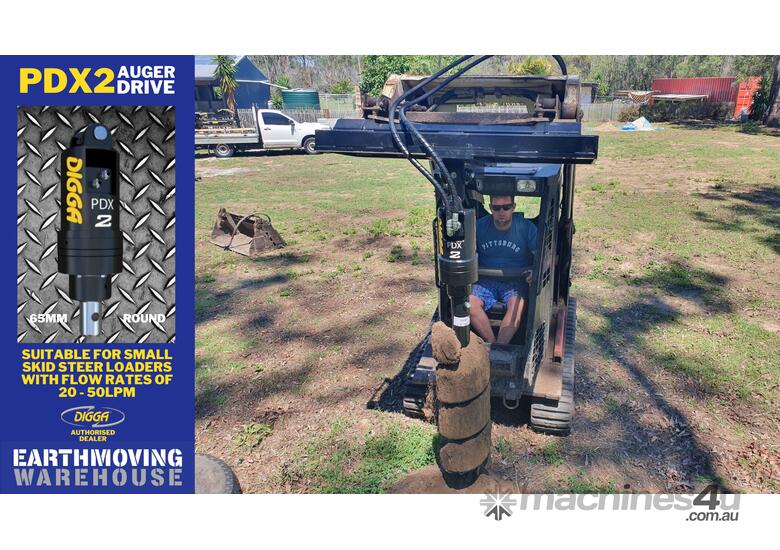Digga PDX2 auger drive combo package for skid steers up to 50Hp