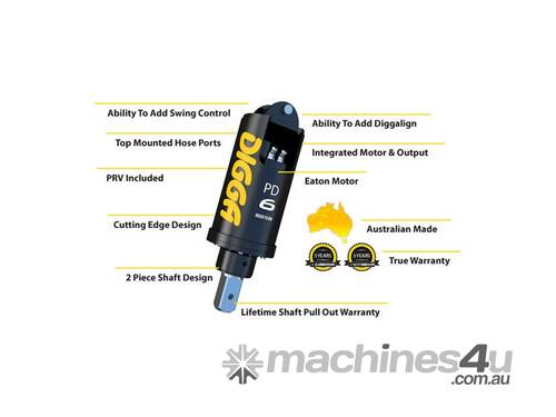 caption Digga Skid Steer High Flow Auger Drives With 5yr Gear Box & 3yr Motor Warranty
