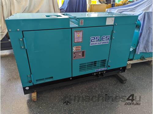 22.5 KVA (NEW) Denyo Japan Silenced Kubota Powered Very Quiet Diesel Generator Set Only 3 Available 