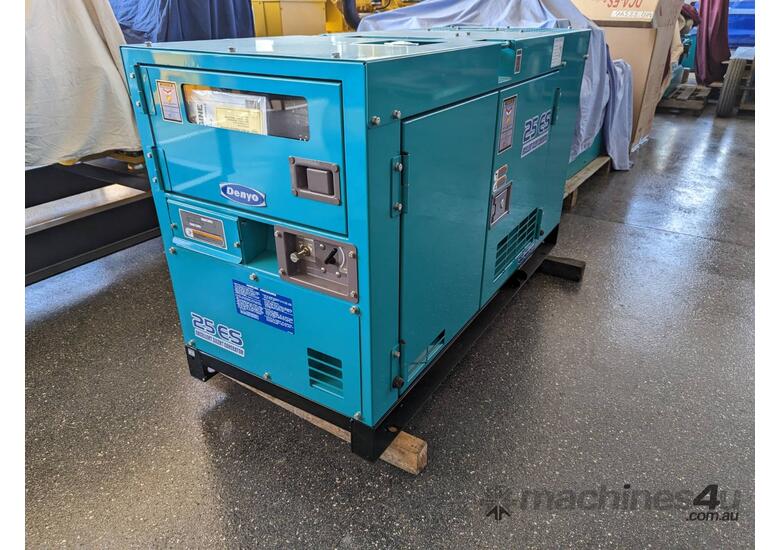 caption 22.5 KVA (NEW) Denyo Japan Silenced Kubota Powered Very Quiet Diesel Generator Set Only 3 Available