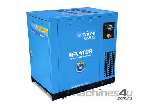 caption CVA Compressors - New Senator Rotary Screw VSD Air Compressor - GSV15-B - 15kw - 35-87cfm