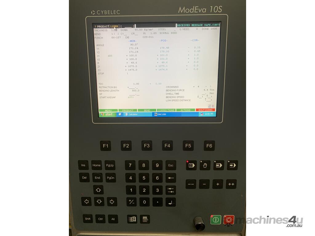 Used durma Durma ADS 25100 CNC press brake with 8 axes and Cybelec