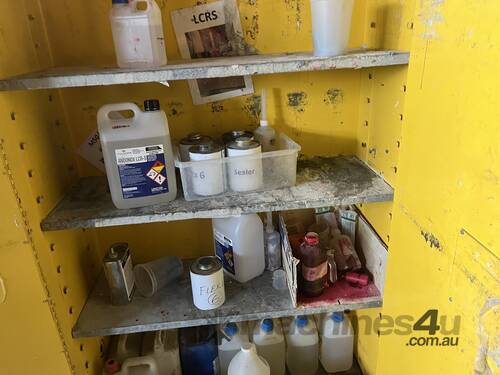 Justrite Flammable Cabinet With Contents