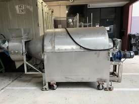 Rotary dryer, stainless steel drum, on wheels  - picture0' - Click to enlarge