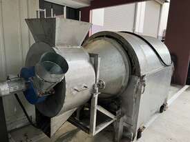 Rotary dryer, stainless steel drum, on wheels  - picture0' - Click to enlarge