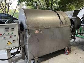 Rotary dryer, stainless steel drum, on wheels  - picture1' - Click to enlarge